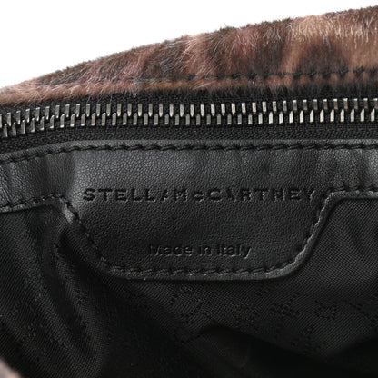Stella McCartney Faux Calf Hair Leopard Print Small Falabella Tote Brown 6 of 9