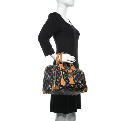 Louis Vuitton Monogram Multicolor Speedy 30 Black 2 of 16