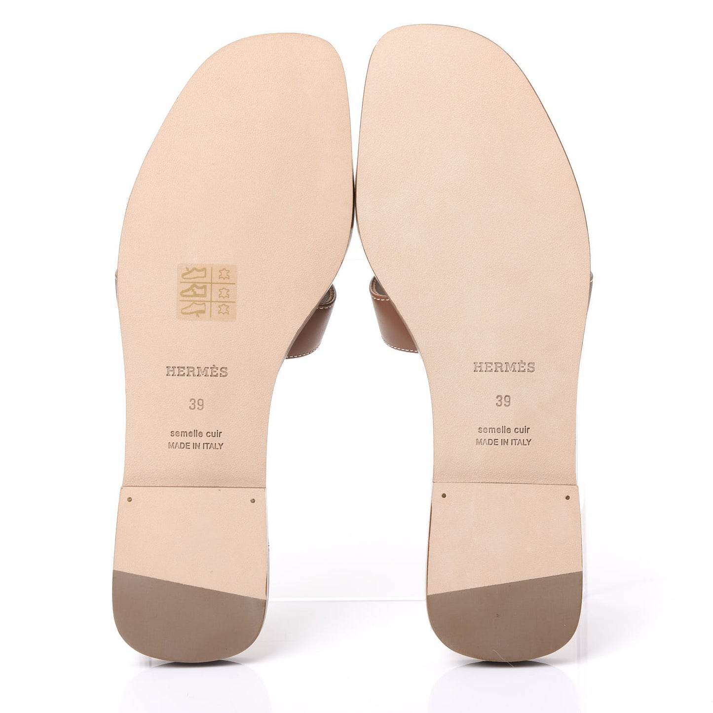 Box Calfskin Oran Sandals 39 Gold