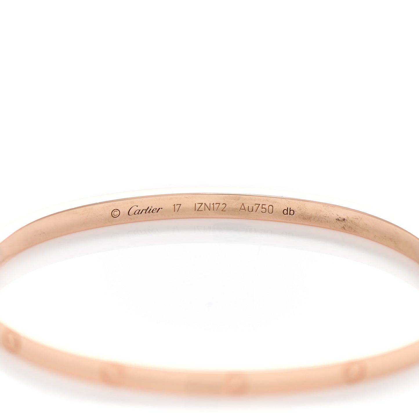 18K Pink Gold Small LOVE Bracelet 17
