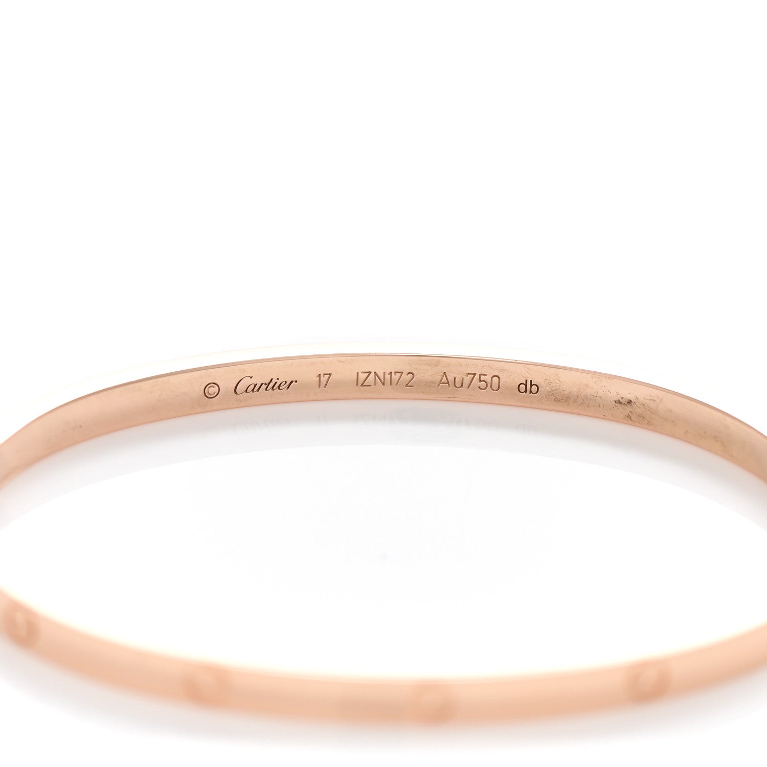 Cartier 18K Pink Gold Small LOVE Bracelet 17 4 of 5