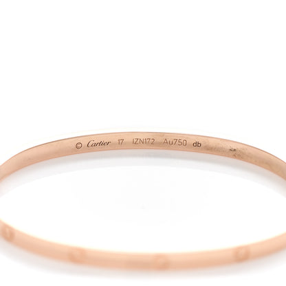 Cartier 18K Pink Gold Small LOVE Bracelet 17 4 of 5