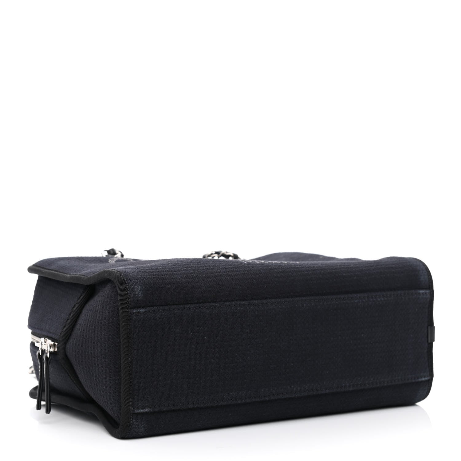 Chanel Mixed Fibers Deauville Bowling Bag Black 4 of 11