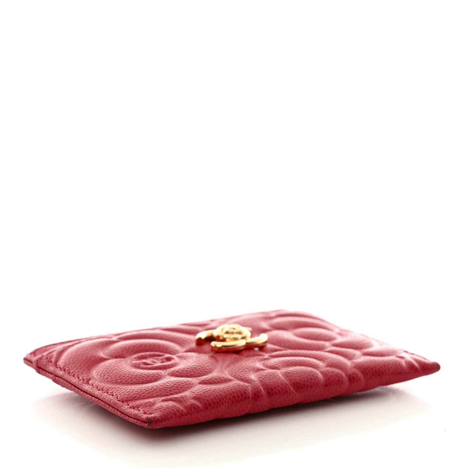Chanel Caviar Camellia Embossed Card Holder Fuchsia 4 of 10