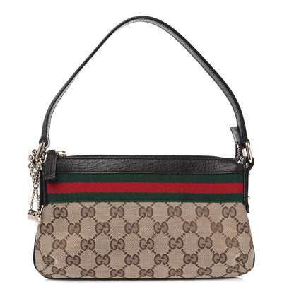 Gucci Monogram Web Pochette Dark Brown 1 of 5