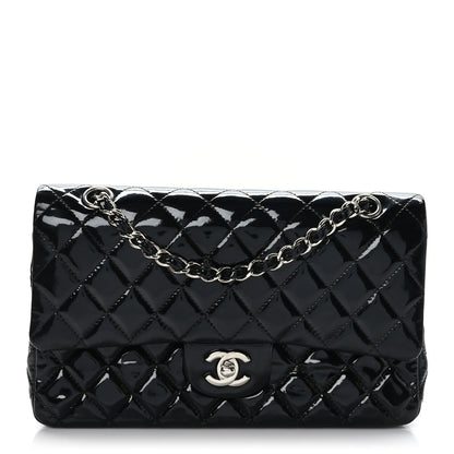 Chanel Patent Quilted Medium Double Flap Black 1 of 9