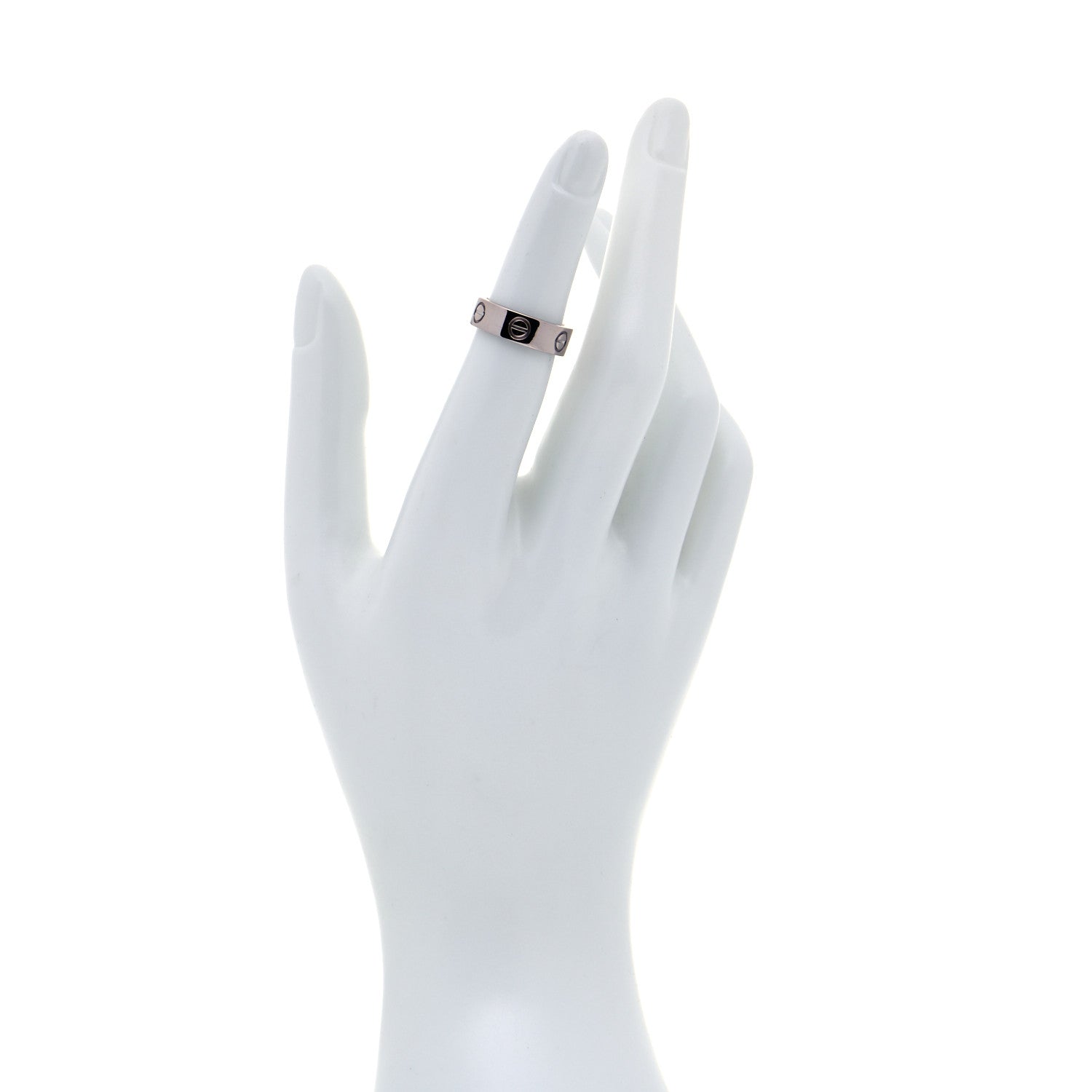 Cartier 18K White Gold 5.5mm LOVE Ring 48 4.5 2 of 5