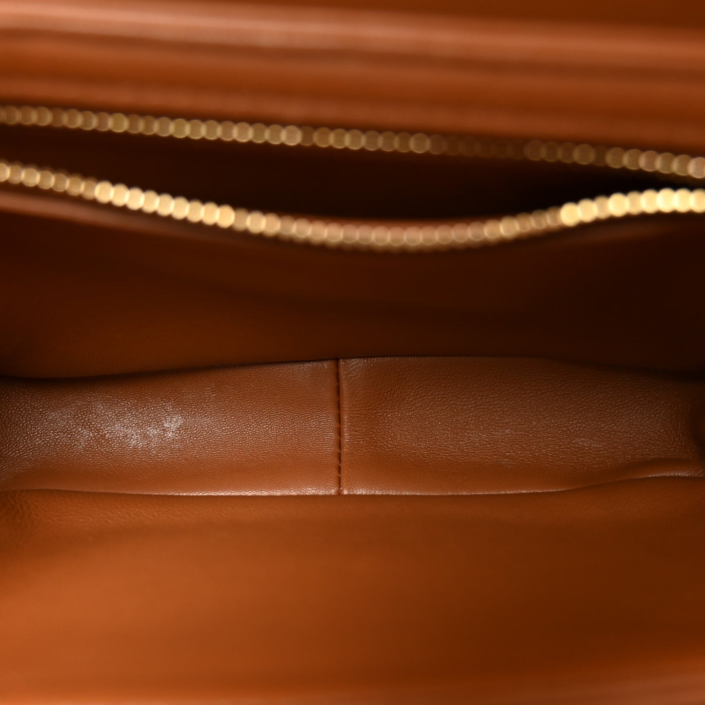 Calfskin Triomphe Canvas Teen Triomphe Bag Tan