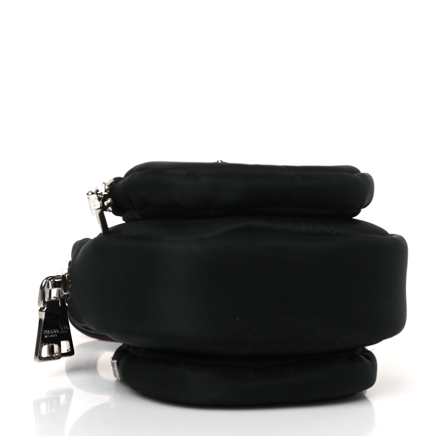 Tessuto Nylon Pocket Small Wristlet Pouch Black Fuoco