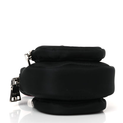 Prada Tessuto Nylon Pocket Small Wristlet Pouch Black Fuoco 4 of 8