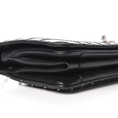 Chanel Calfskin Studded Chevron Quilted Flap Black 10 of 13