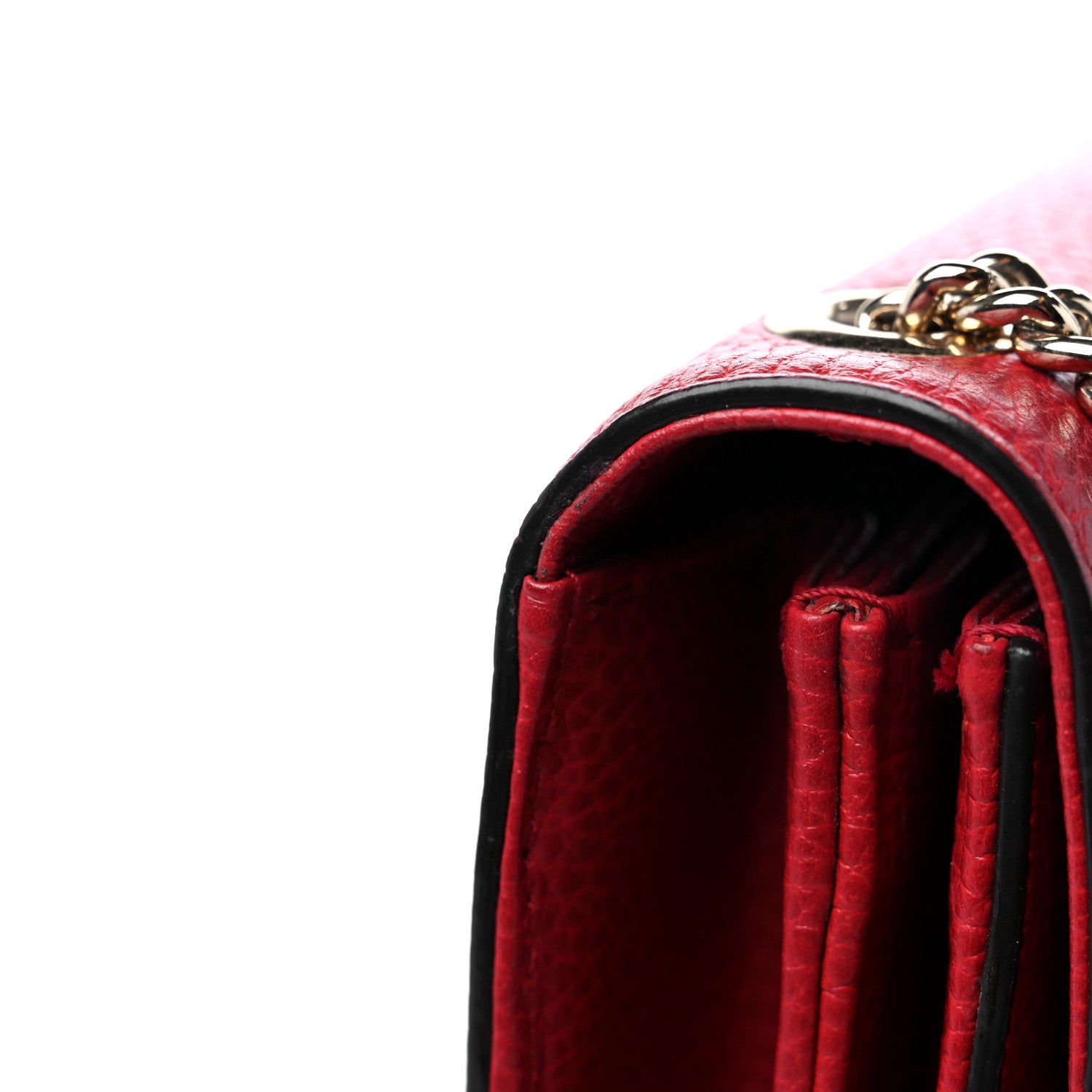 Gucci Dollar Calfskin Small Interlocking G Shoulder Bag Red 11 of 12