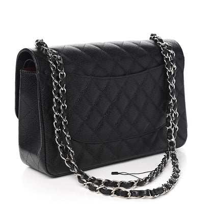 Chanel Caviar Quilted Jumbo Double Flap Black 2 of 9