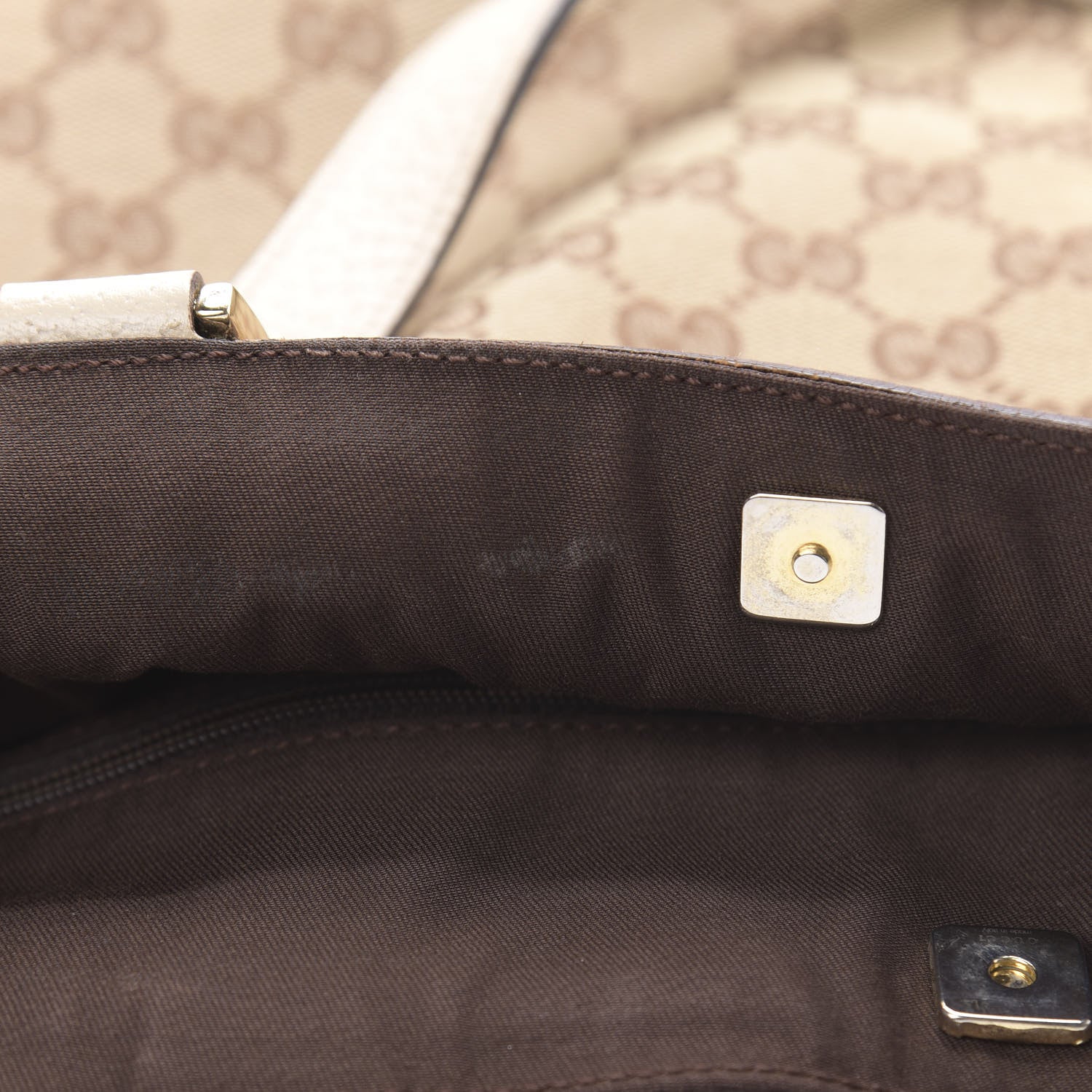 Gucci Monogram Large Abbey Tote Off White 17 of 17