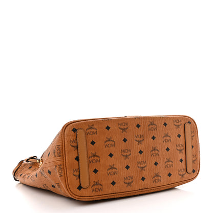 MCM Visetos Medium Liz Reversible Shopper Tote Cognac 7 of 16