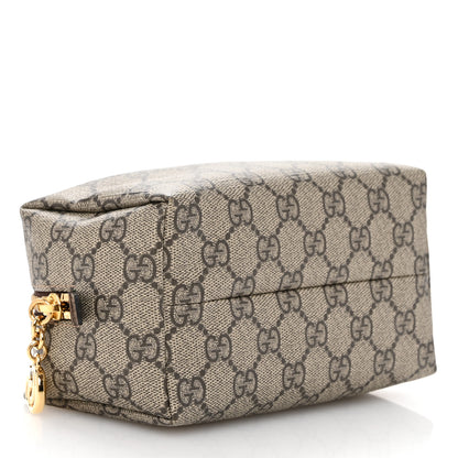 Gucci Soft GG Supreme Monogram Calfskin Medium Ophidia Cosmetic Case Beige Ebony New Acero 4 of 8