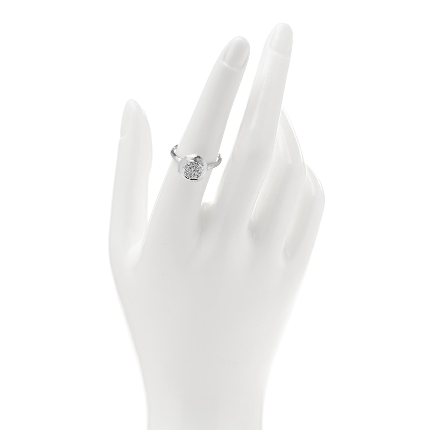 18K White Gold Diamond Medium Jaipur Ring 55 7.25