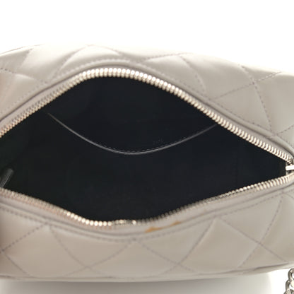 Saint Laurent Calfskin Y Quilted Monogram Small Loulou Bowling Bag Light Gray 5 of 11