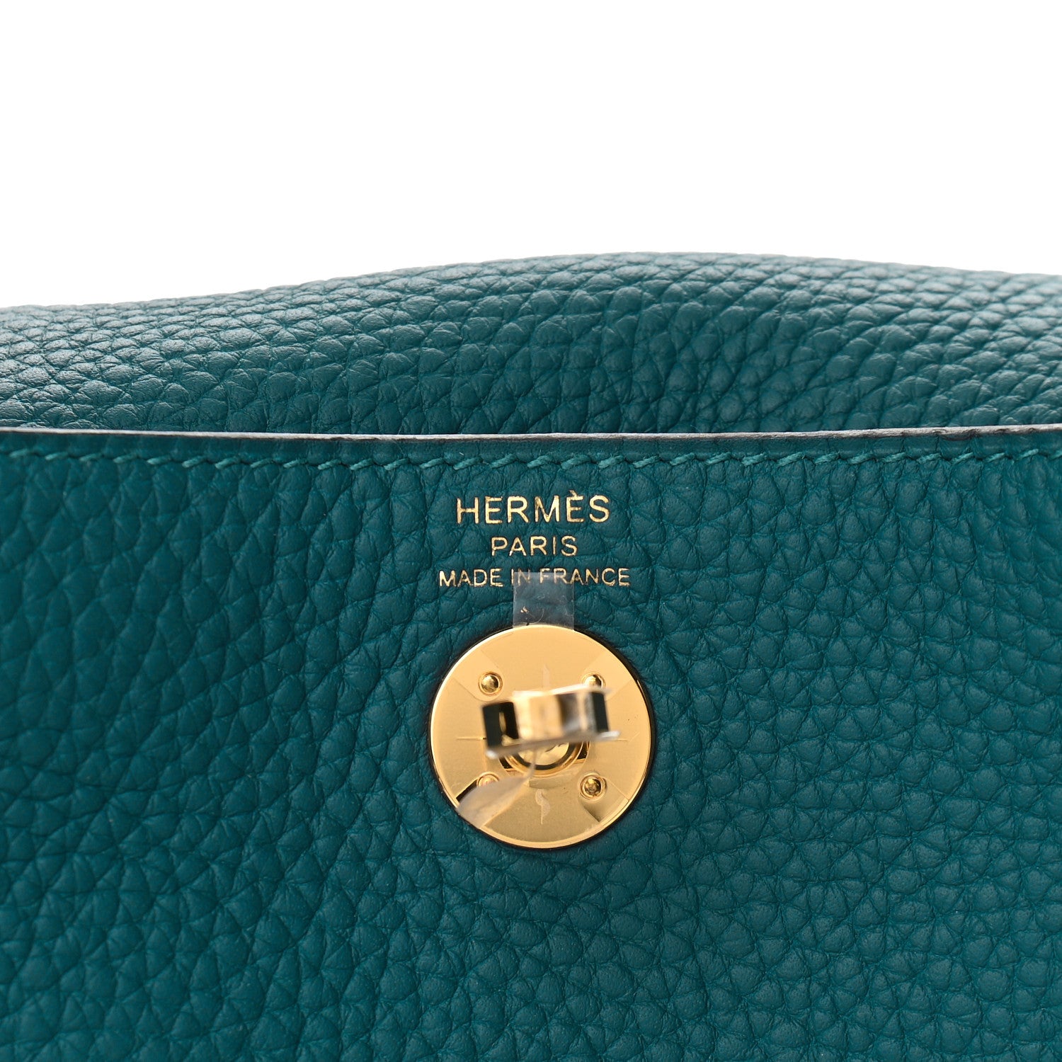 Hermes Taurillon Clemence Mini Lindy 20 Vert Bosphore 5 of 8