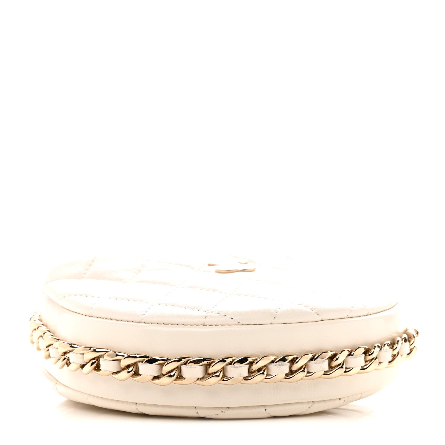 Chanel Lambskin Quilted Chain Around Pouch Hobo White 4 of 11