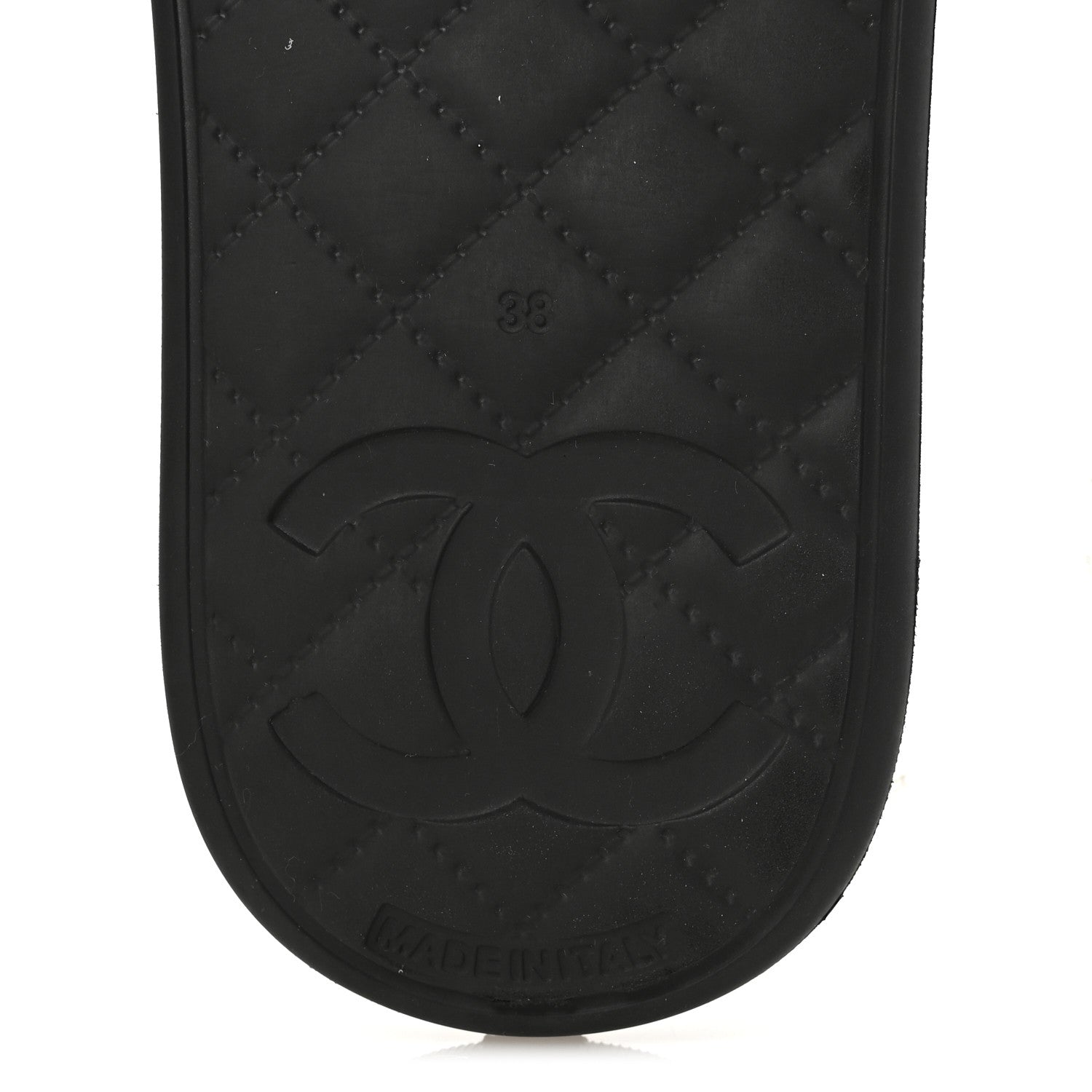 Chanel Thermoplastic PVC Camellia Mule Sandals 38 Black Ivory 7 of 9