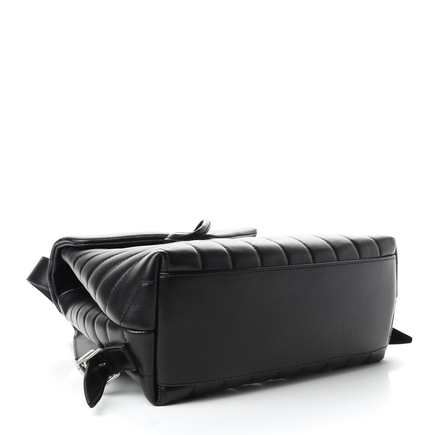 Saint Laurent Calfskin Y Quilted Monogram Small Loulou Backpack Black 3 of 8