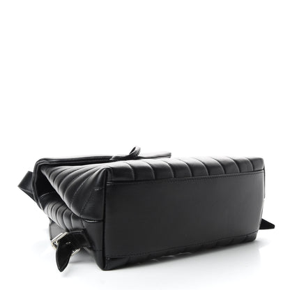 Saint Laurent Calfskin Y Quilted Monogram Small Loulou Backpack Black 3 of 8