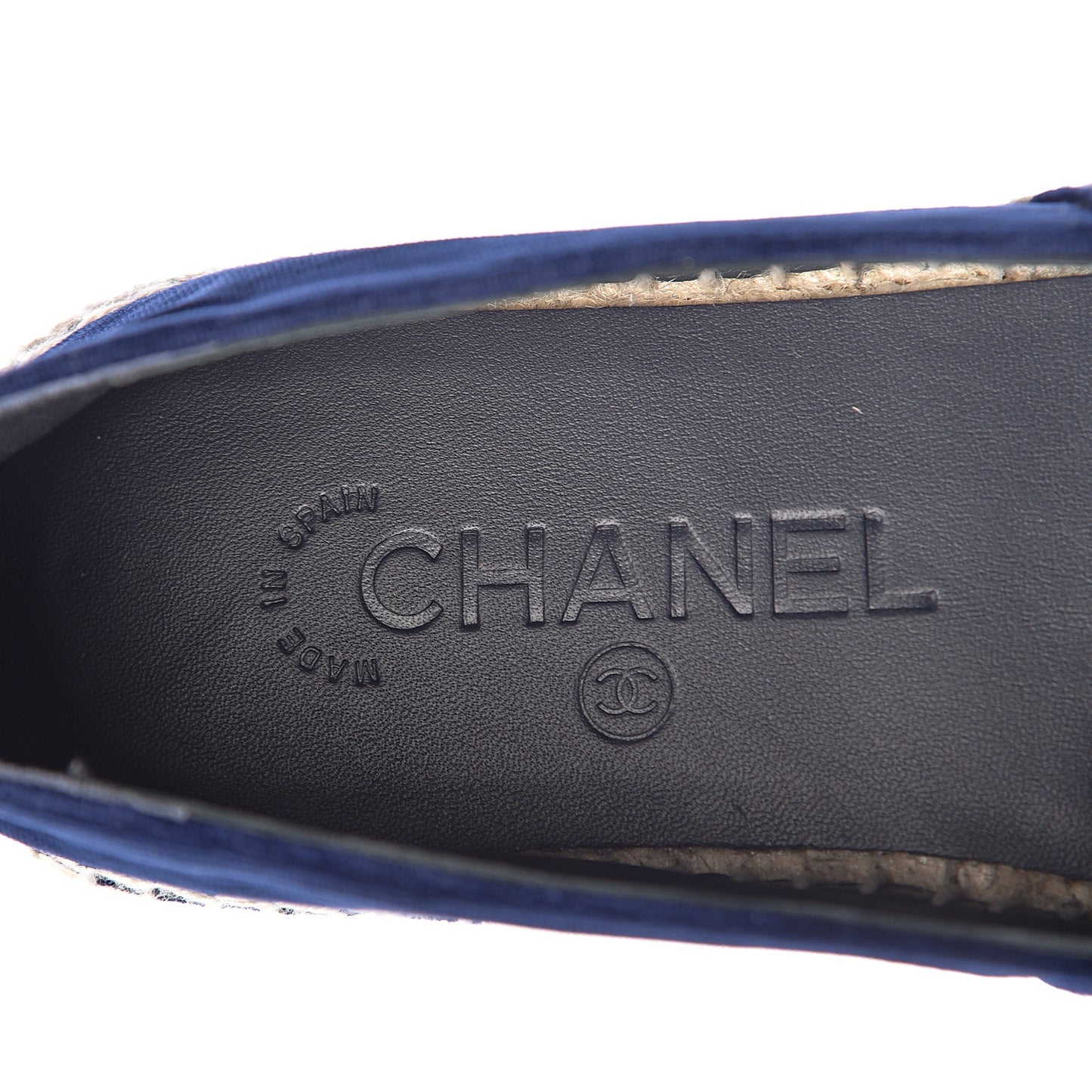 Velvet Logo Espadrilles 38 Navy Black
