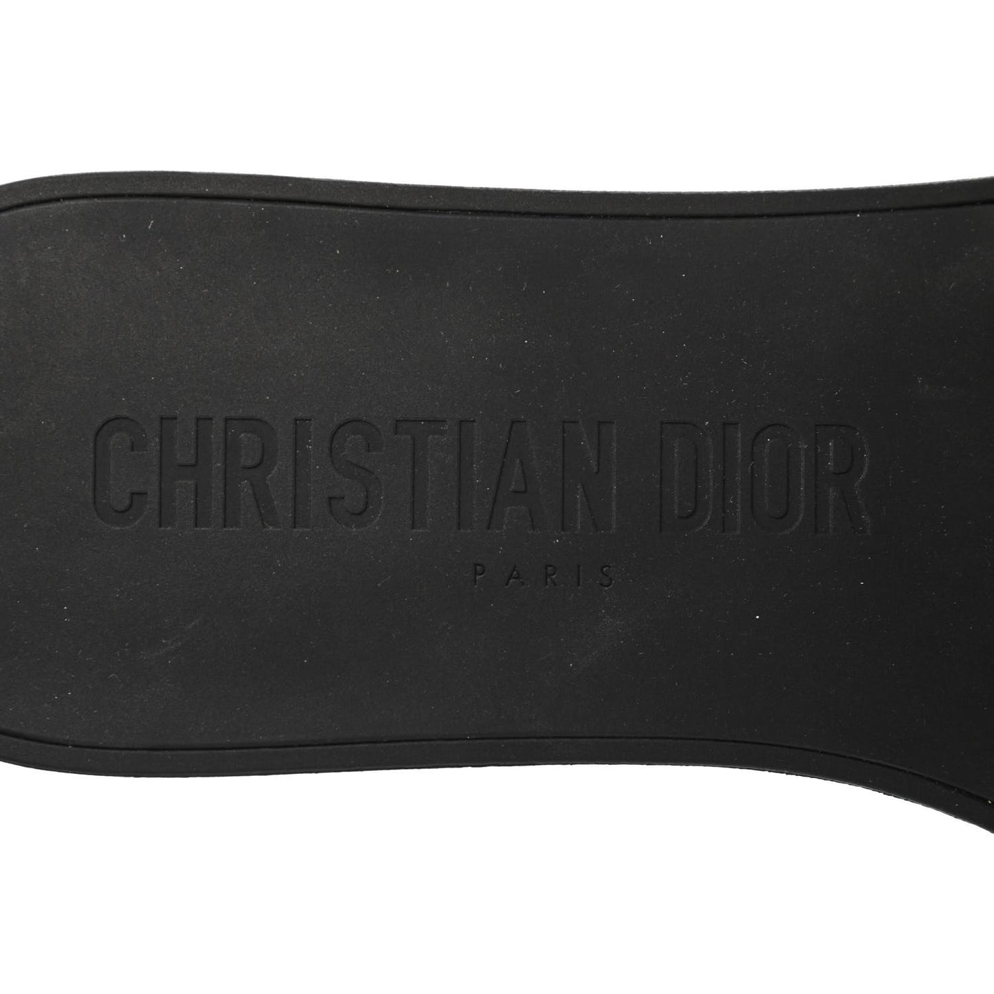 Matte Calfskin Pearl Dio(r)evolution Slide Sandals 39 Black