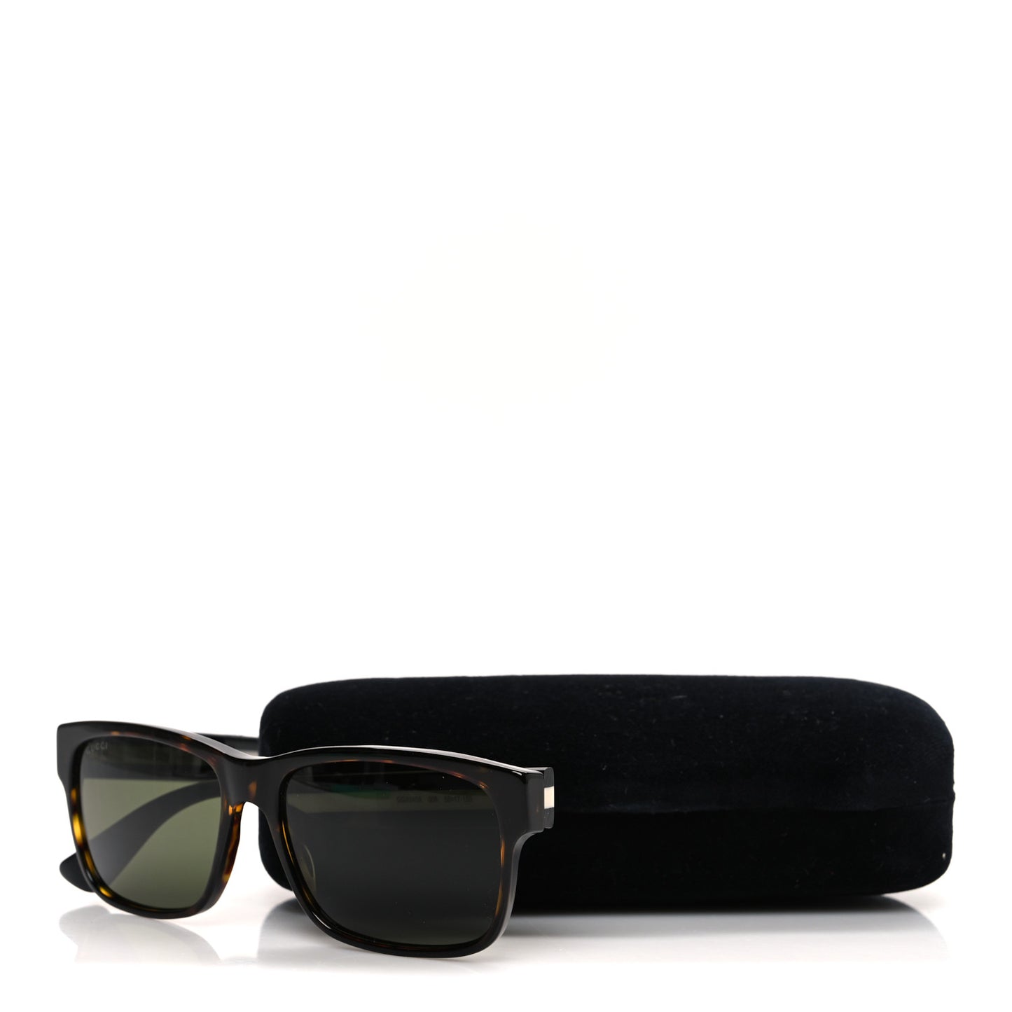 Acetate Square Frame Web Sunglasses GG0340S Havana