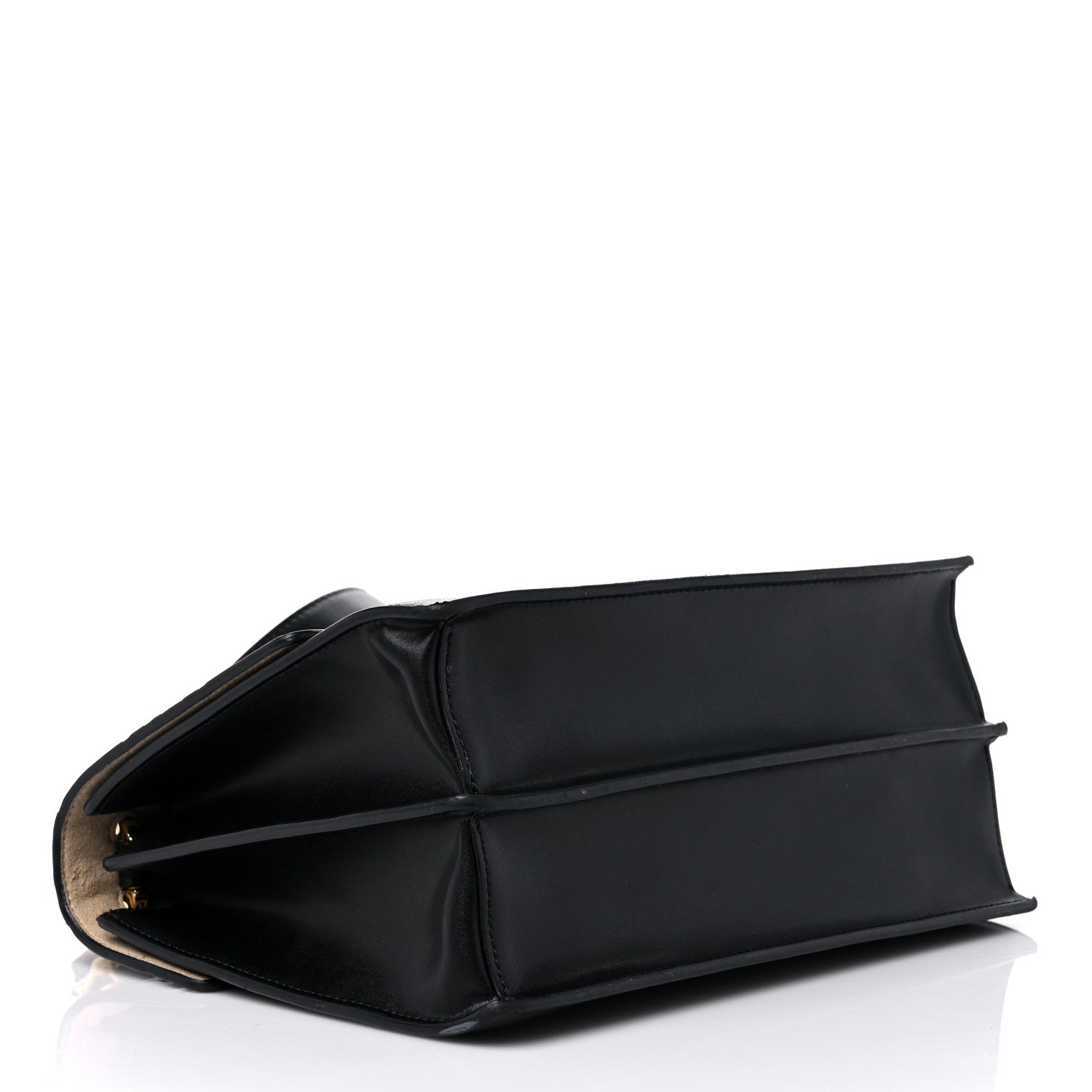 Fendi Vitello Liberty Bi-Color FF 1974 Embossed Chain Strap Kan U Shoulder Bag Black Maya 4 of 15
