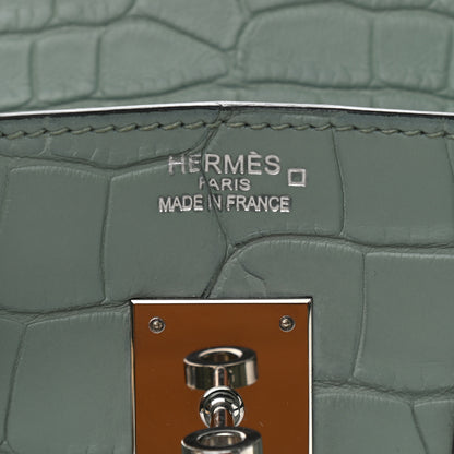 Hermes Matte Alligator Birkin 35 Ciel 6 of 16