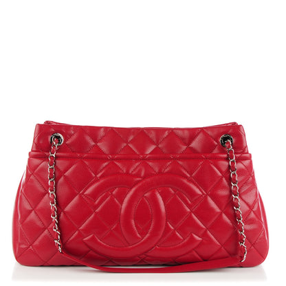 Chanel Caviar Quilted Timeless CC Soft Tote Red 1 of 8