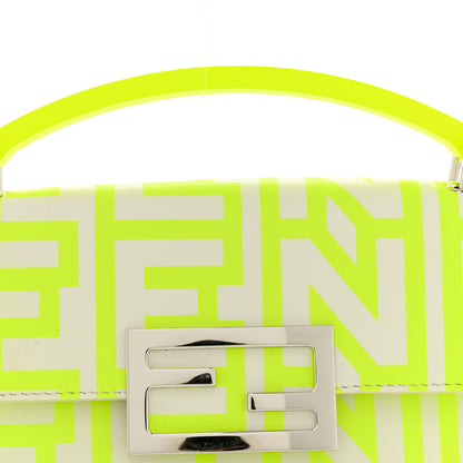 Fendi X MARC JACOBS Nappa Vitello King Logo Print Phone Baguette Yellow Fluo 8 of 12