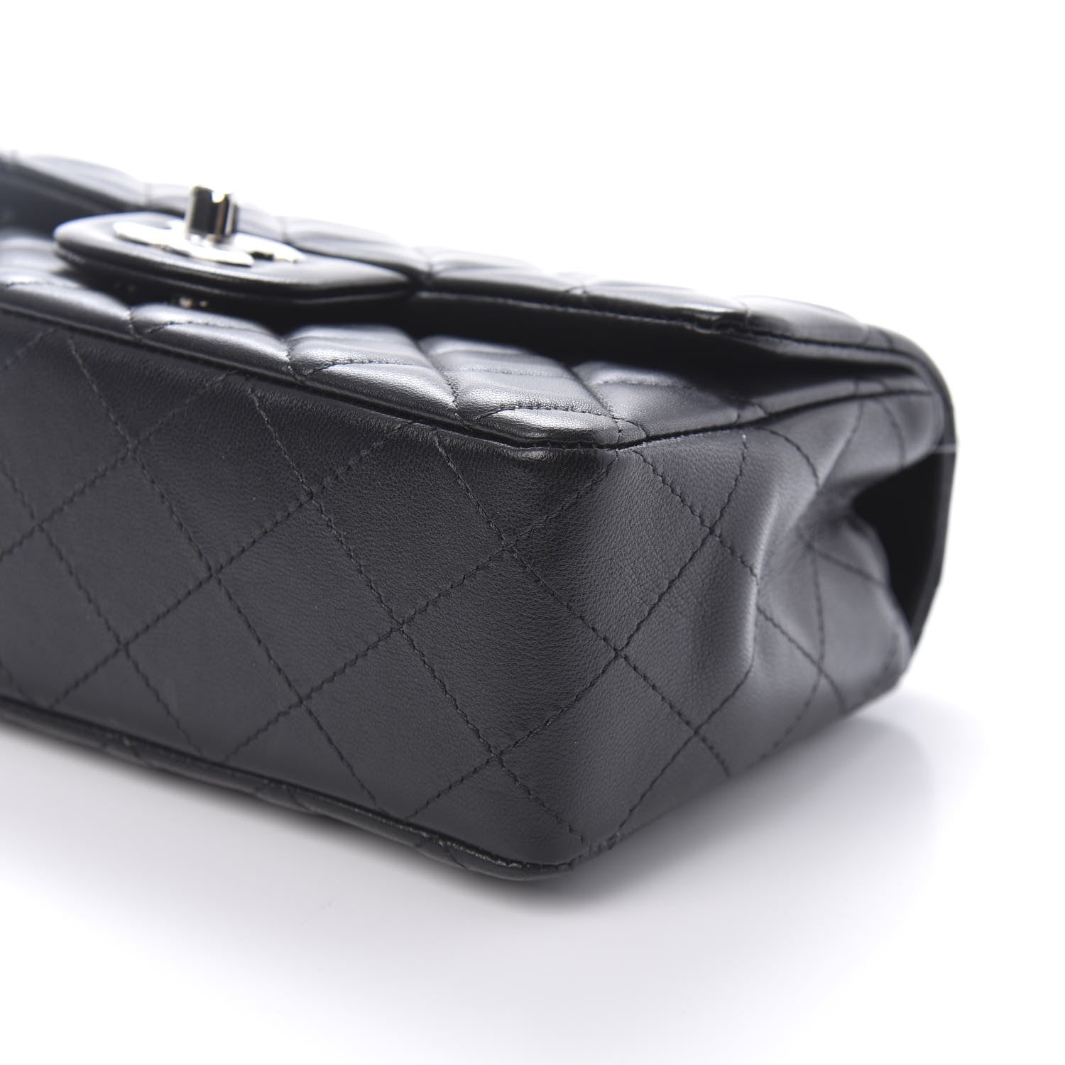 Chanel Lambskin Quilted Mini Rectangular Flap Black 7 of 11