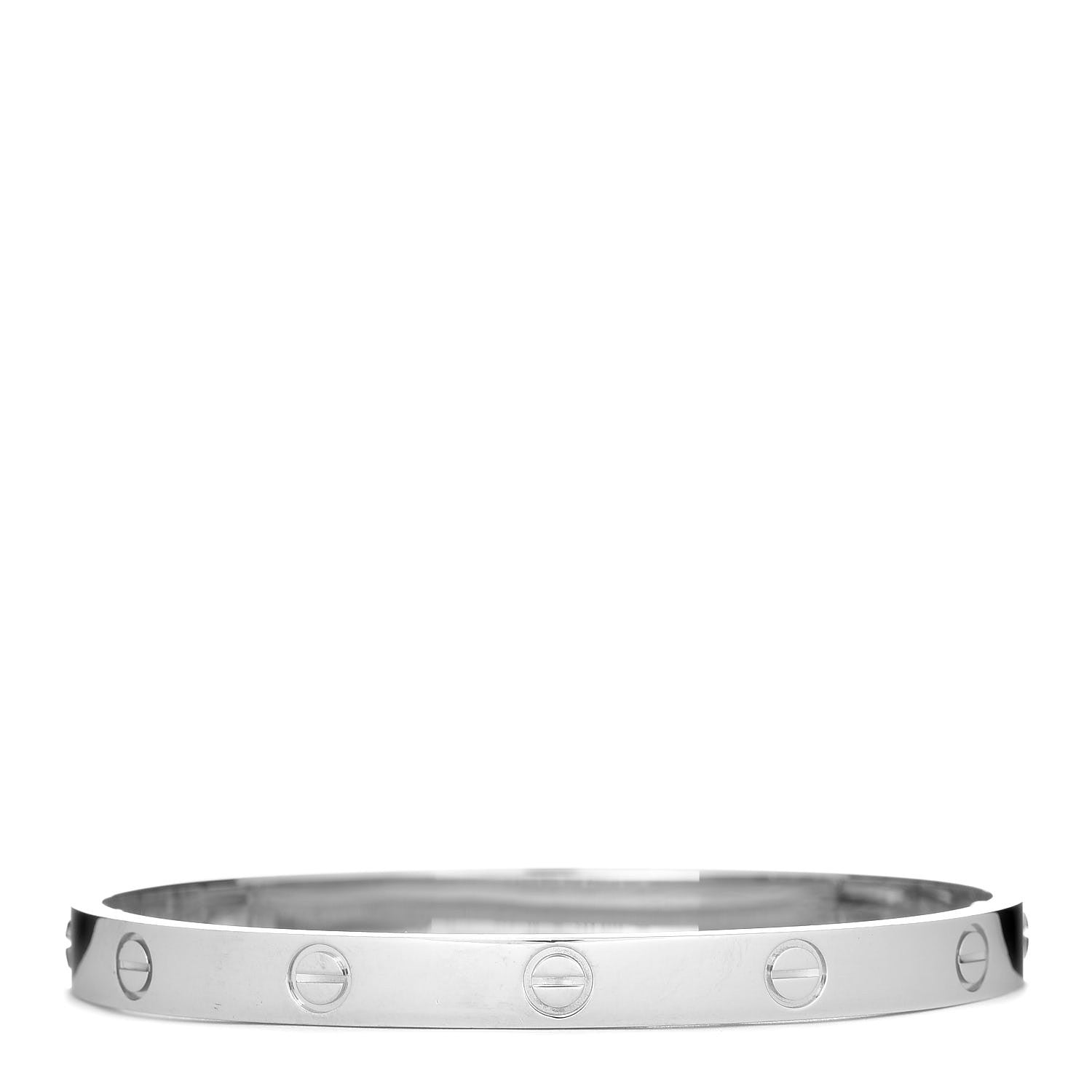 Cartier 18K White Gold LOVE Bracelet 18 3 of 6