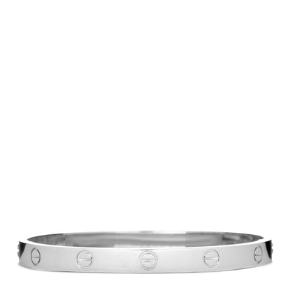 Cartier 18K White Gold LOVE Bracelet 18 3 of 6