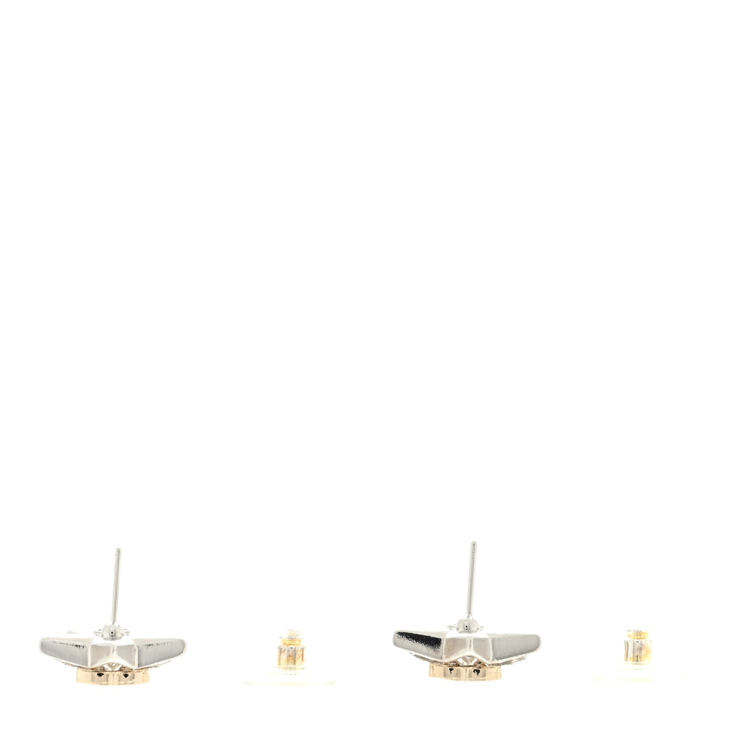 Crystal CC Star Earrings Silver