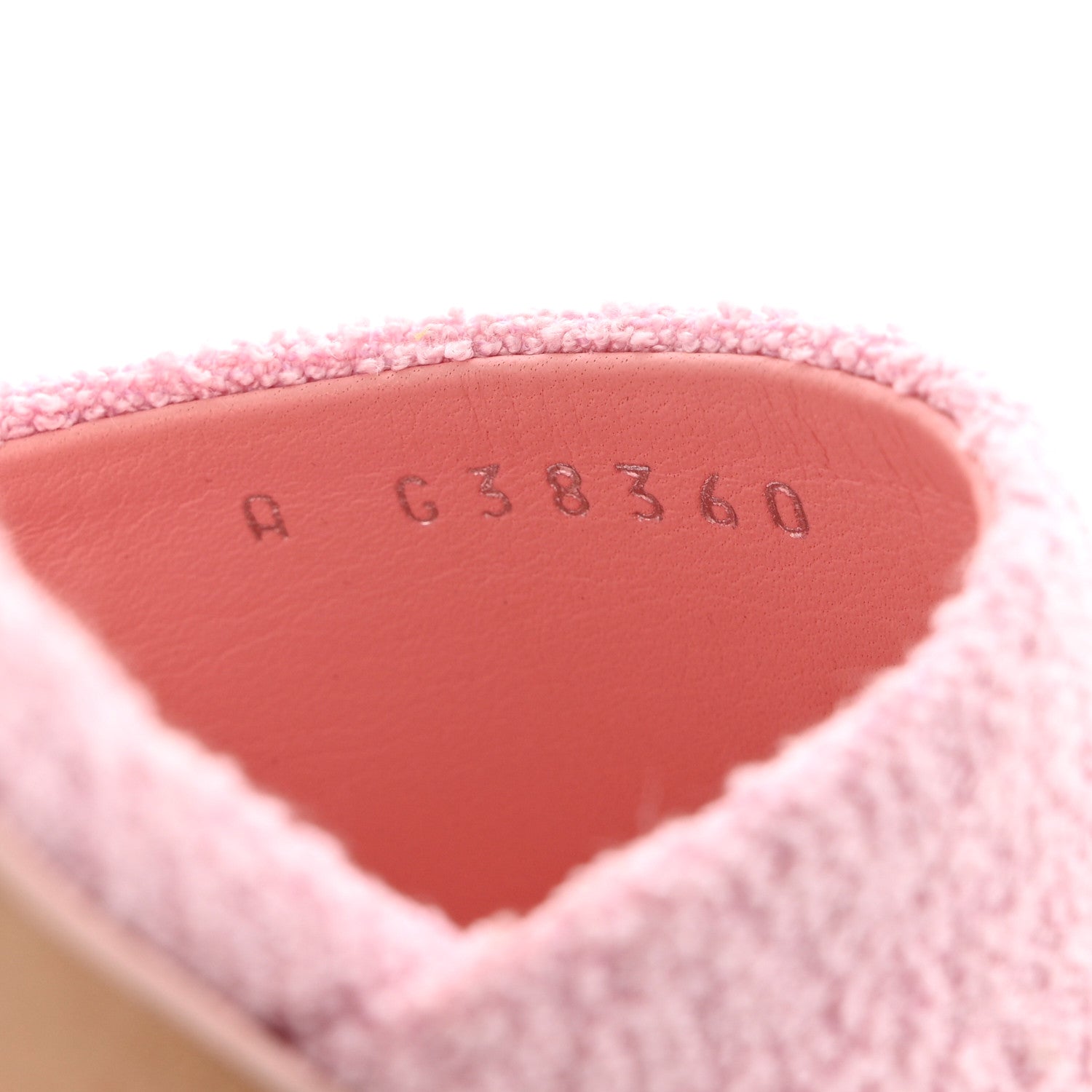 Chanel Tweed Pearl CC Sandals 39.5 Pink 6 of 10