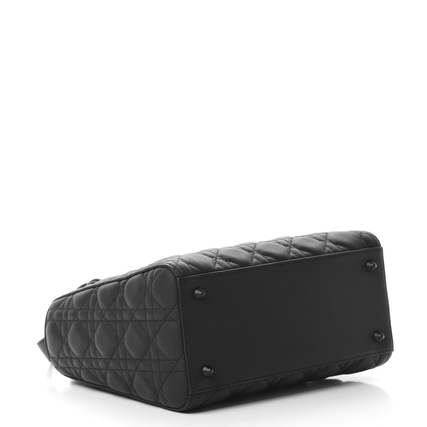 Christian Dior Ultra Matte Calfskin Cannage Medium Lady Dior Black 5 of 13