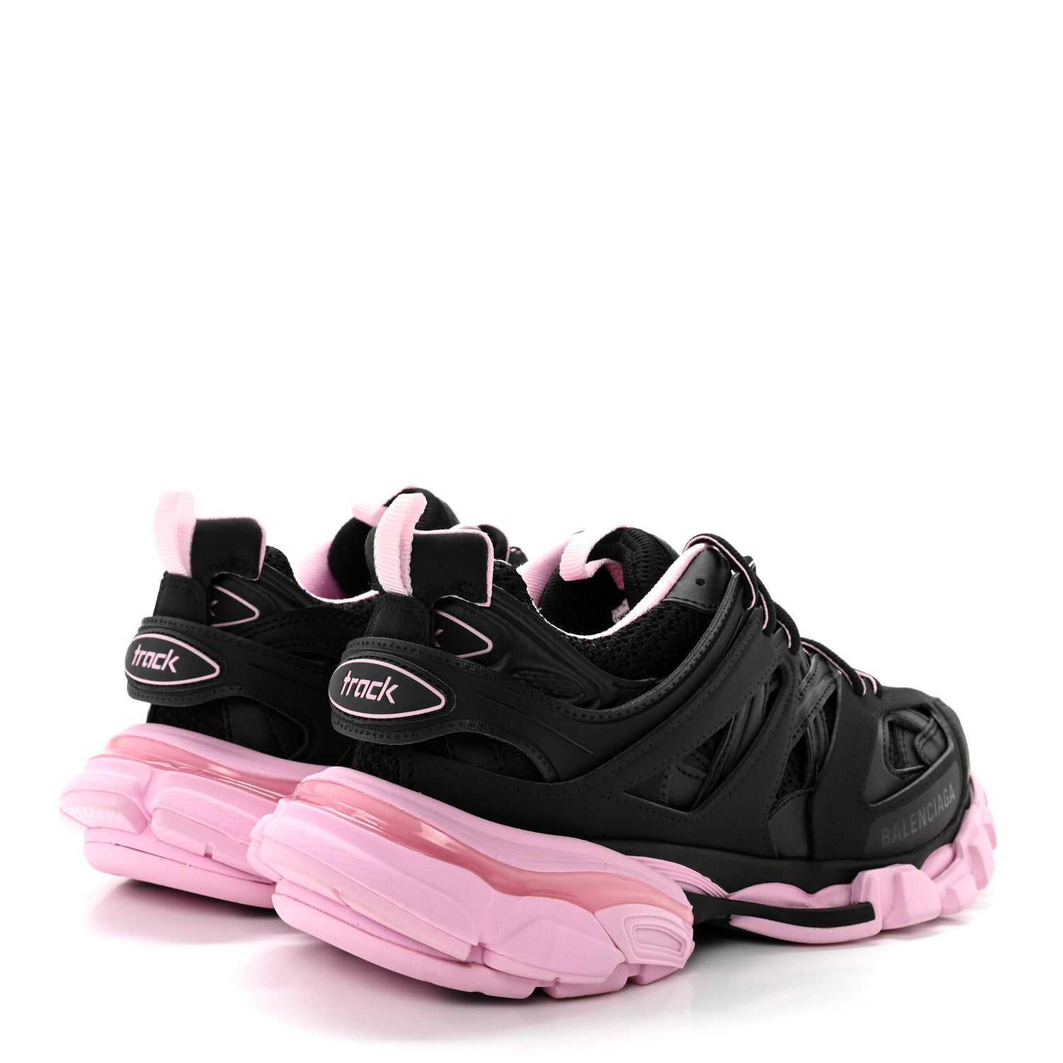 Balenciaga Mesh Nylon Bi-Color Womens Track Sneakers 38 Black Pink 4 of 7