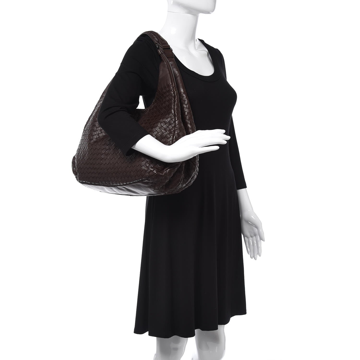 Bottega Veneta Nappa Intrecciato Large Campana Ebano 2 of 10