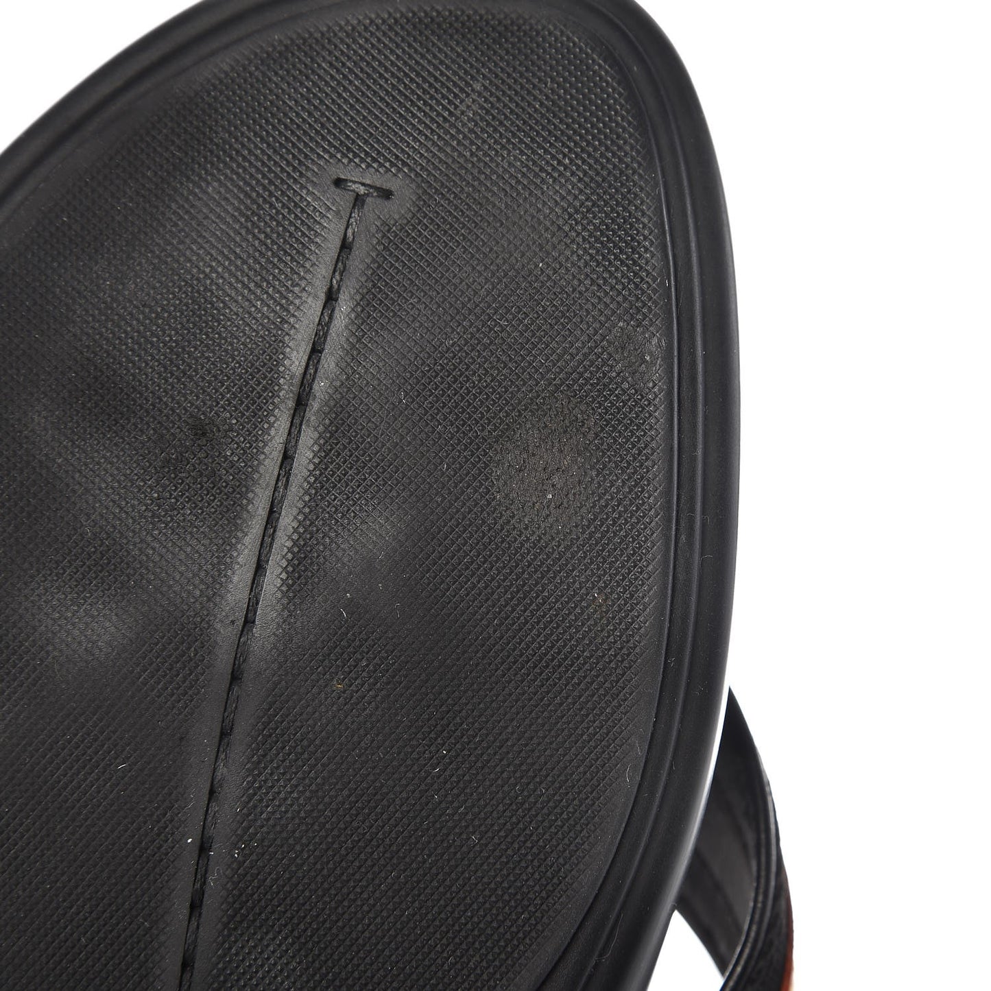Mens Rubber Canvas Vachetta Thong Sandals 6 Black