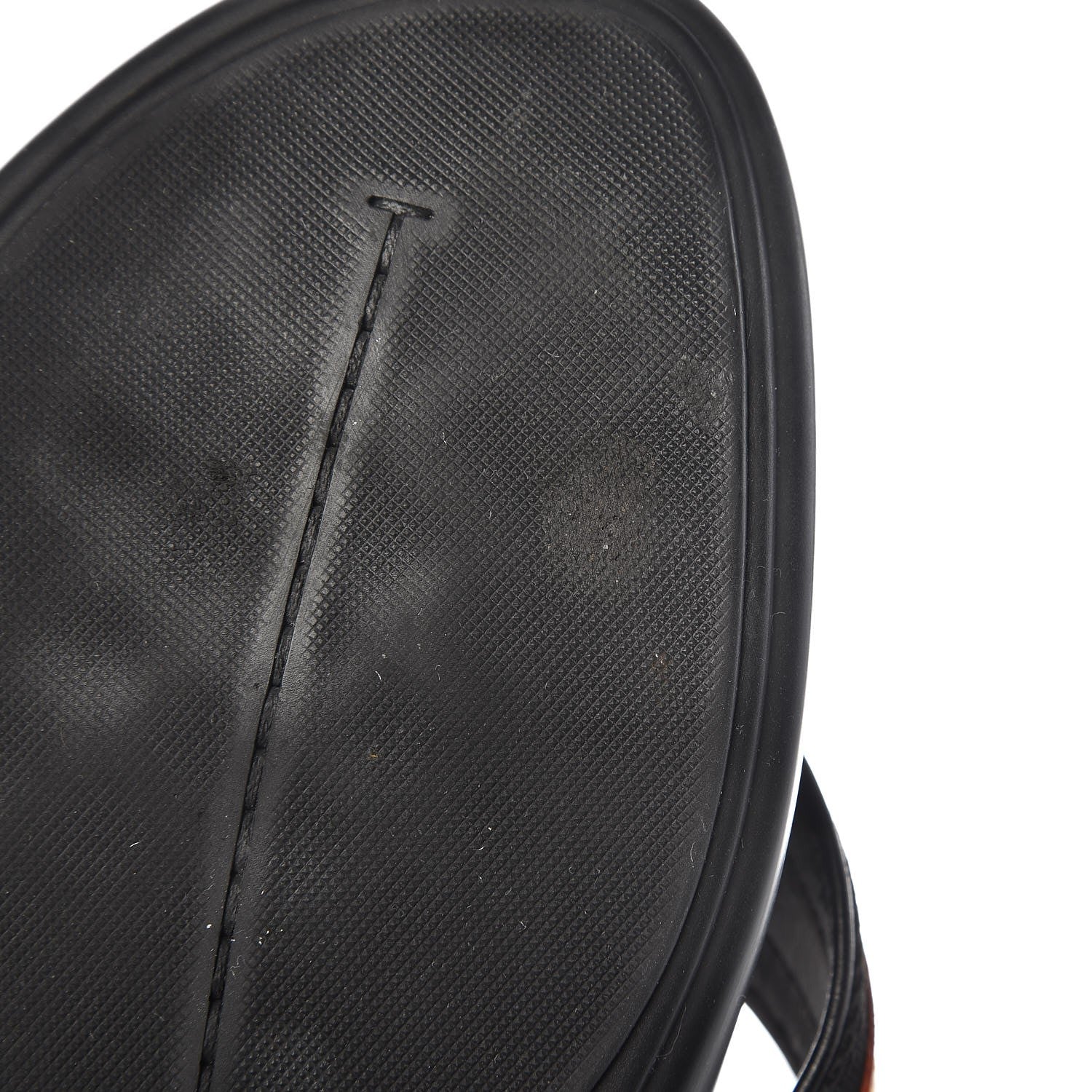 Louis Vuitton Mens Rubber Canvas Vachetta Thong Sandals 6 Black 10 of 10