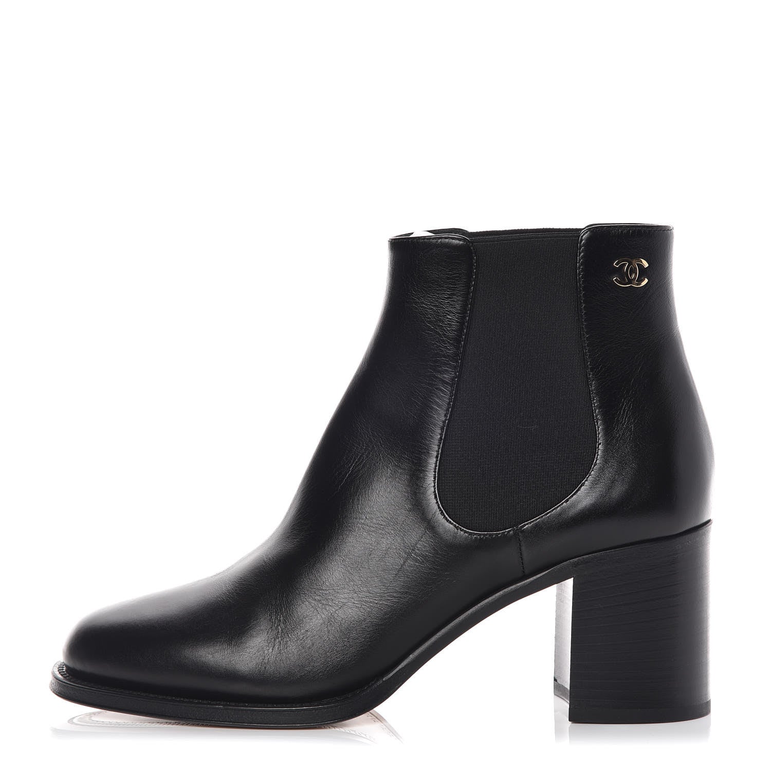 Chanel Glazed Calfskin Short Boots 40 Black 1 of 8