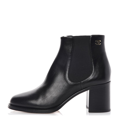 Chanel Glazed Calfskin Short Boots 40 Black 1 of 8