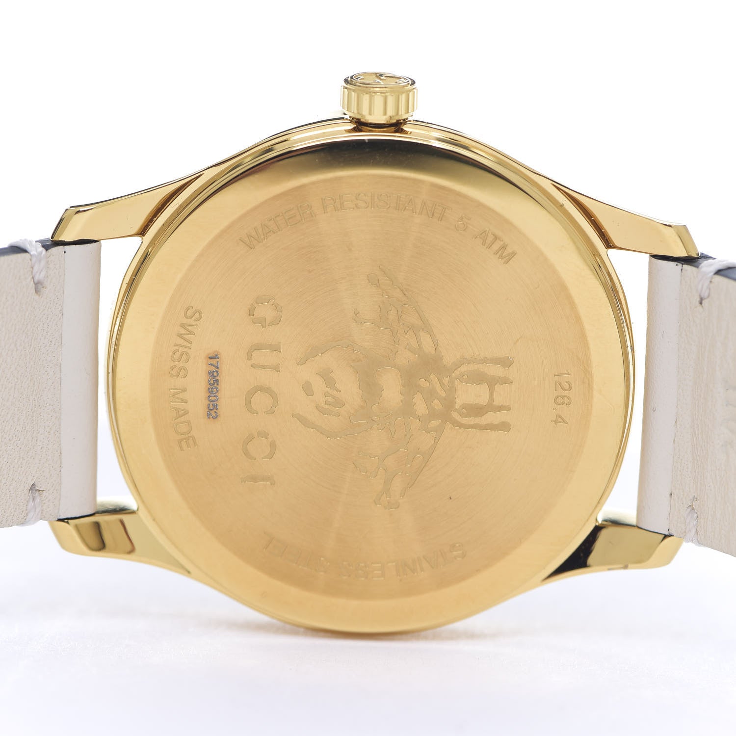 Gucci Stainless Steel Calfskin 38mm G-Timeless Bee Star Quartz Watch White 4 of 7