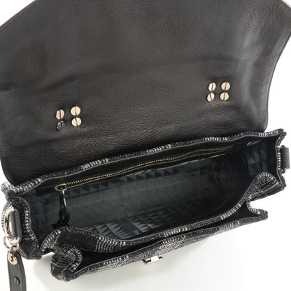 Proenza Schouler Jacquard Plaid Tiny PS1 Satchel Black White 10 of 11