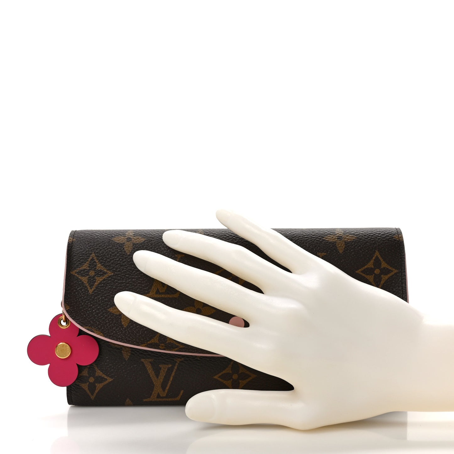 Monogram Bloom Flower Emilie Wallet Fuchsia