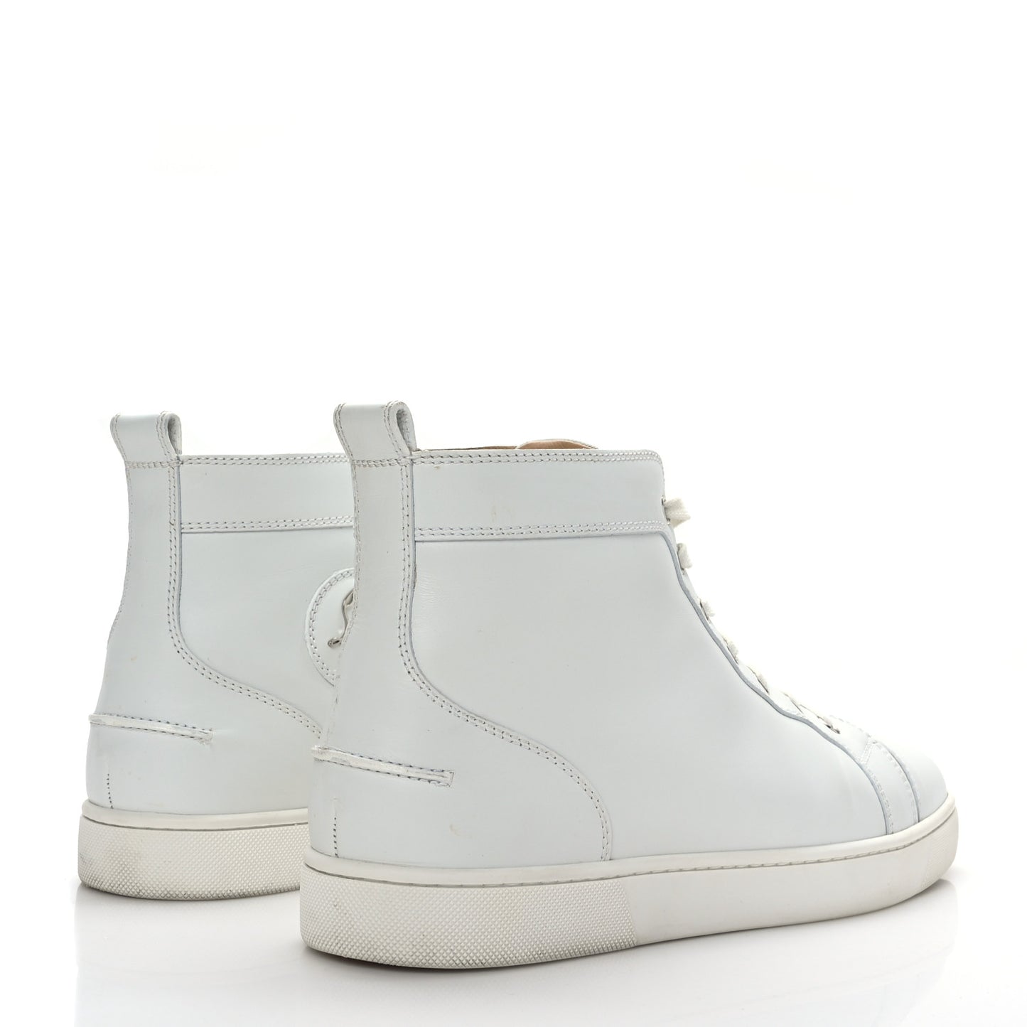 Calfskin Mens Louis Flat Sneakers 44.5 White